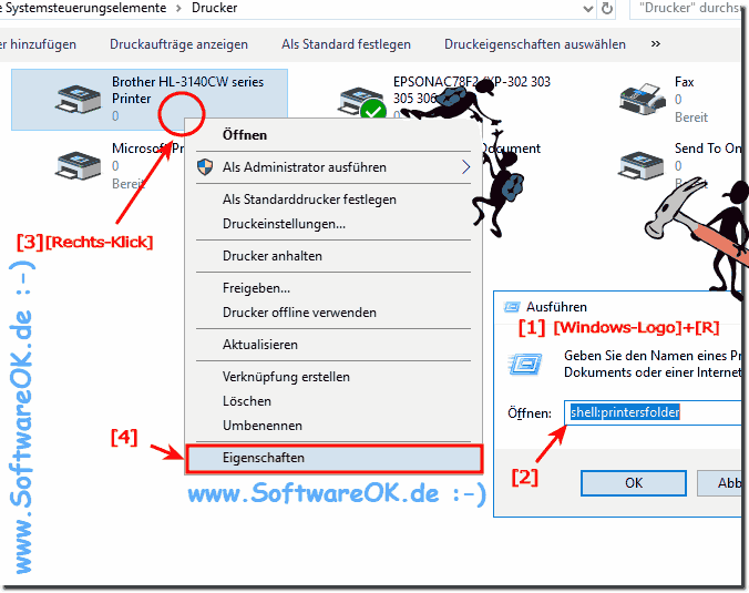 Testausdruck machen!