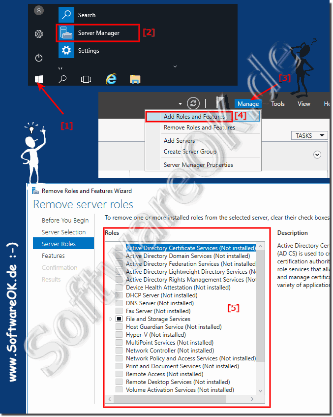 Viele  Zusatz Dienste und Funktionen auf MS Windows Server!