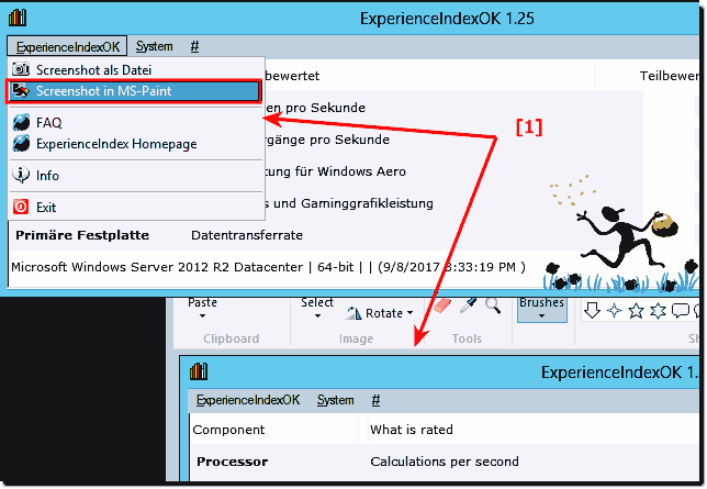 Screenshot in Experience-Index-OK Leistungsindex!