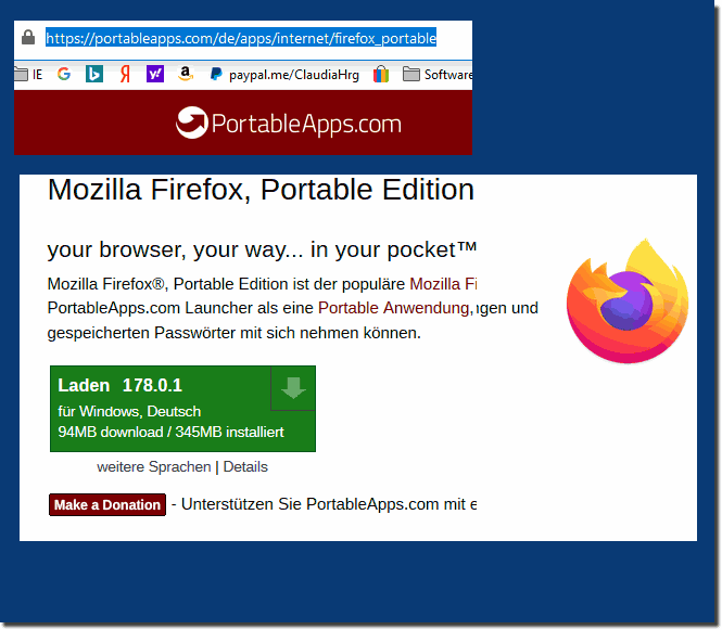 Kostenlos den Firefox Portable Downloaden! 
