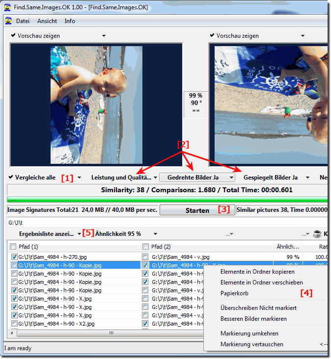 Einfaches Beispiel der Nutzung von Find.Same.Images.OK!