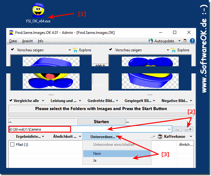 Mehrere Ordner hinzufgen zum vergleichen der Photos unter Windows!