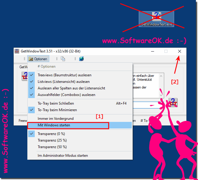 Das Windows Fenster Texte auslese Tool entfernen von Windows 10, ...!