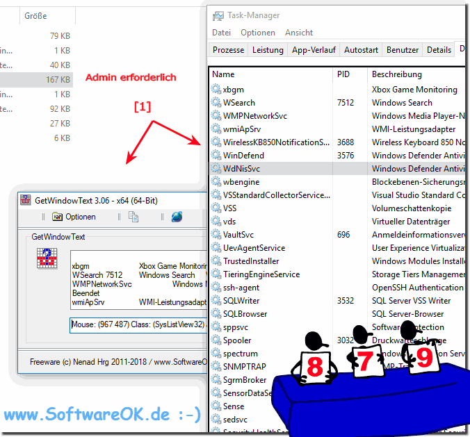 GetWindowText error Open-Process!