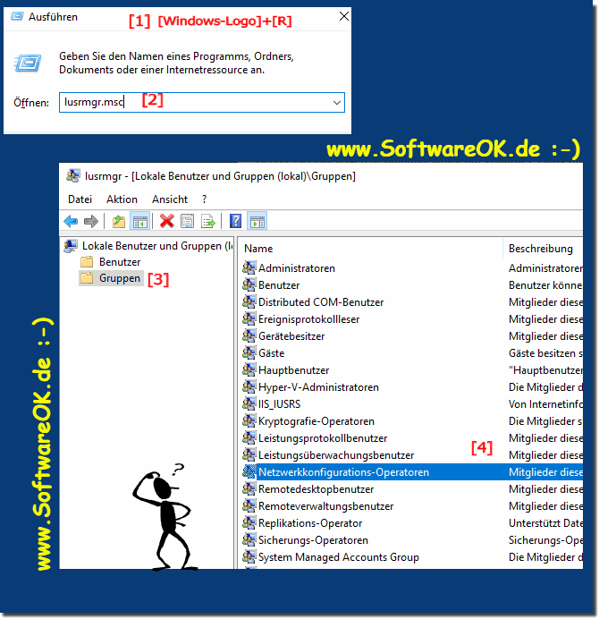 Ein Netzwerkadministrator in dern Lokalen Benutzer Gruppen!