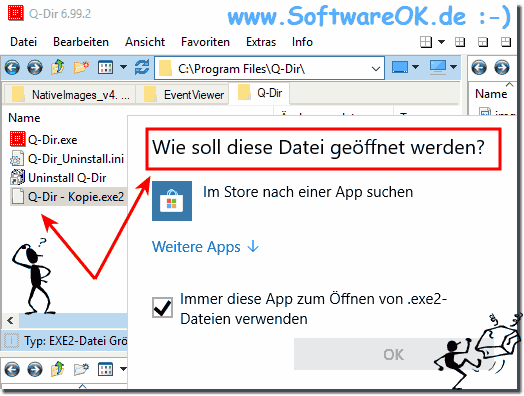 Umbenennen der .exe Datei in exe2