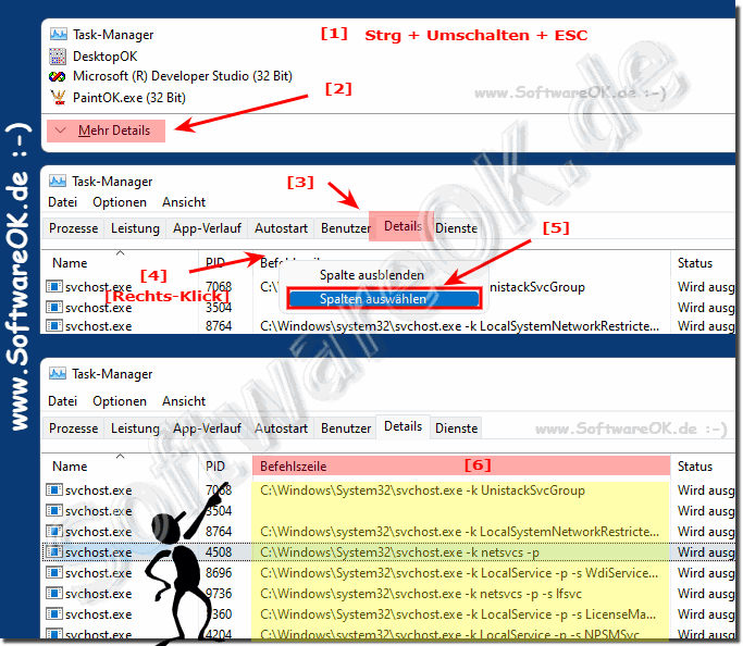 Befehlszeile von Programen herausfinden unter MS Windows OS!