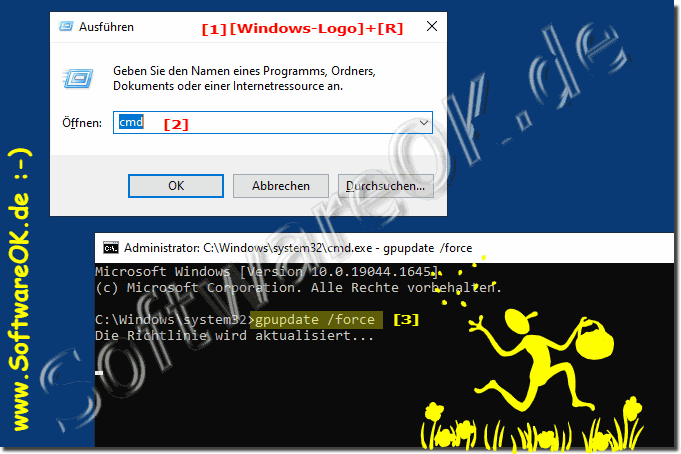 Gruppenrichtlinien sofort aktualisieren auf MS Windows OS!