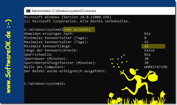 Kennwort Mindestlnge unter Windows erkennen!