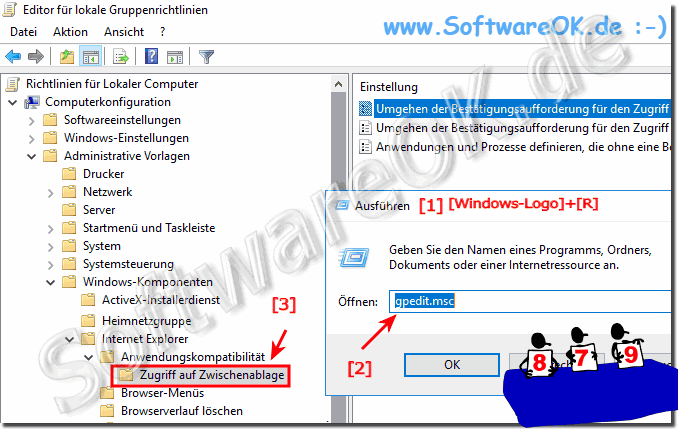 Besttigung fr den Zwischenablage-Zugriff Internet Explorer!