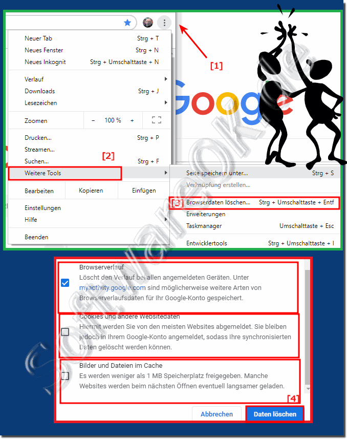 Chrome Browser-Cache bereinigen, aber wie?