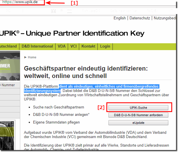 D-U-N-S Nummer (DUNS) Abfragen!