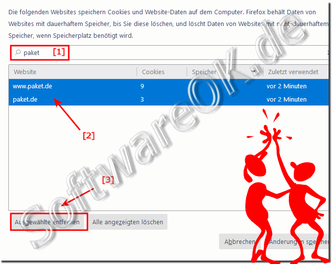 DHL Paket adresstan problem Cookie lschen!