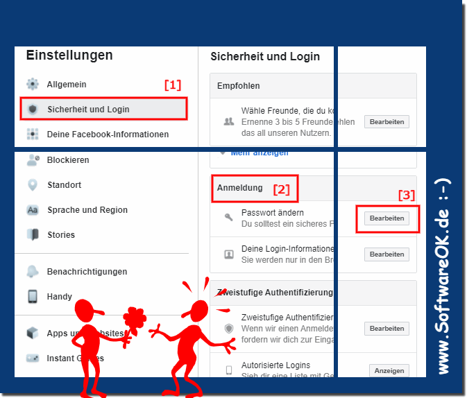 Das Kennwort bzw das Passwort auf FaceBook.de ndern