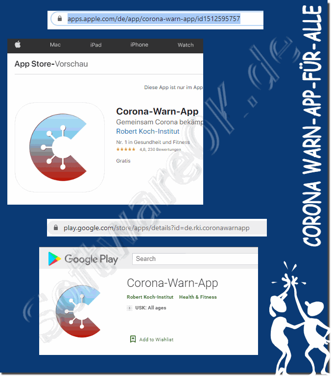 Die Corona-Warn-App einfach nicht Finden Downloaden und Installieren!