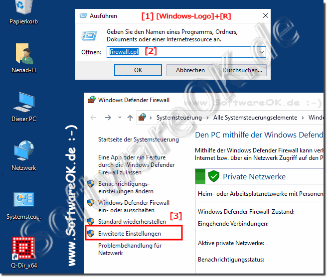 Die Erweiterten Einstellungen der Firewall unter Windows!