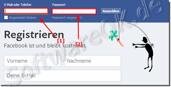 Facebook.de Kennwort Passwort und Zugangsdaten