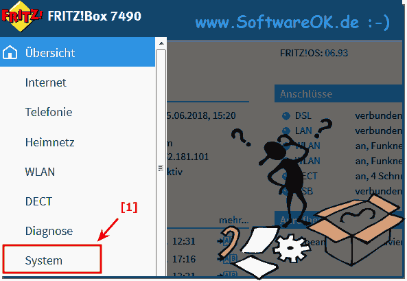 FritzBox korrekt neu starten Schritt 2!