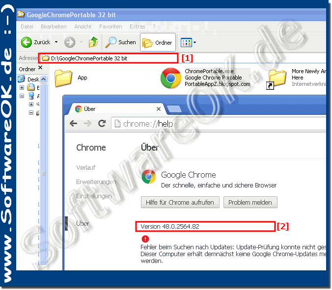 Google Chrome Portable auf Windows XP im jahr 2020!