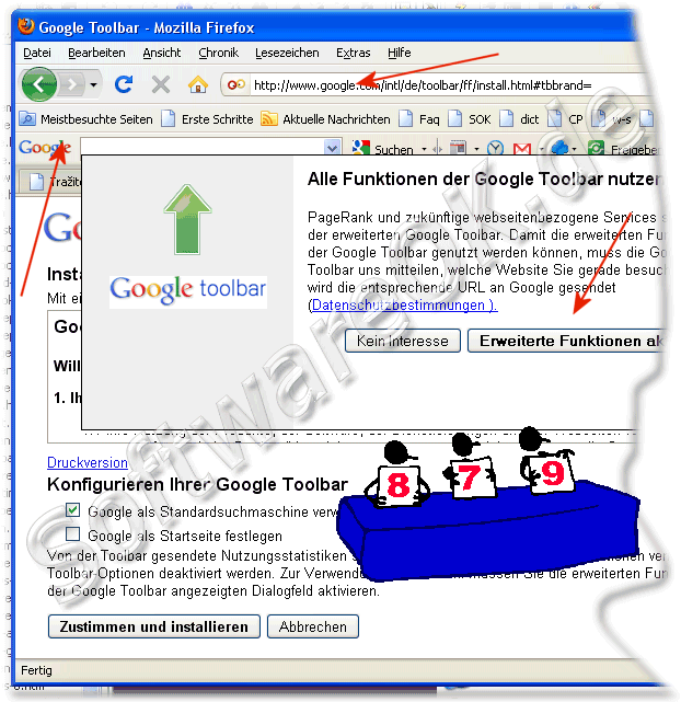 Im Firefox alle Funktionen der Google Toolbar nutzen