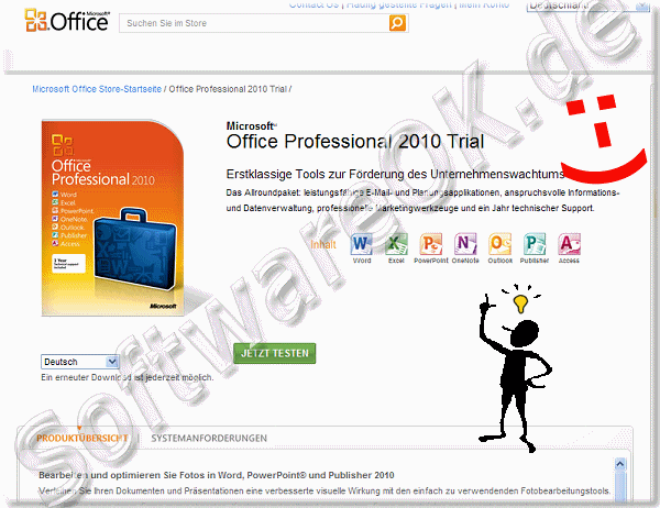 Microsoft Office Professional 2010 Trial Testversion testen