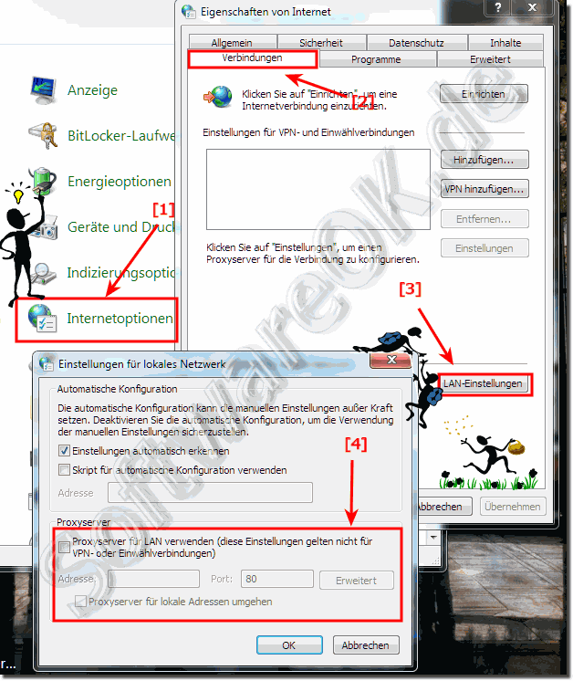 Proxy Einstellungen Konfiguration unter Windows!