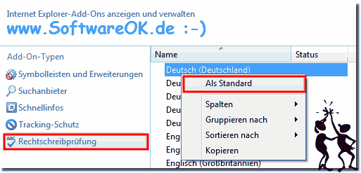 Rechtschreibprfung auf Deutsch Stellen im IE!0!