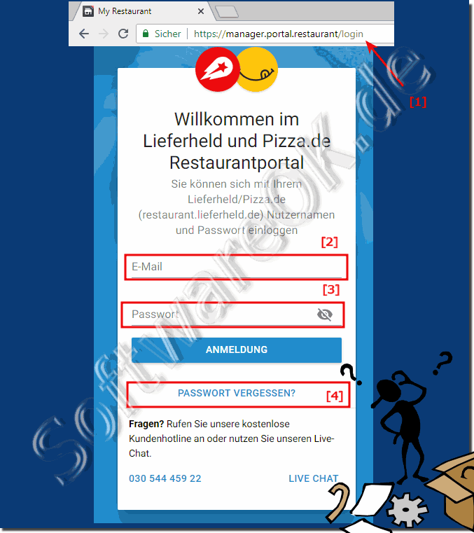 Restaurants. partner.lieferando.de lieferheld login Fehler und Rechnungen!