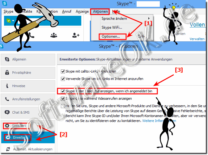 Skype nicht in der Windows Taskleiste anzeigen TO-TRAY!