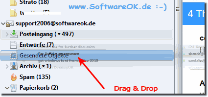 Thunderbird Email in andere Ordner verschieben!