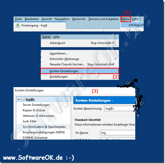 Thunderbird Konto-Einstellungen!