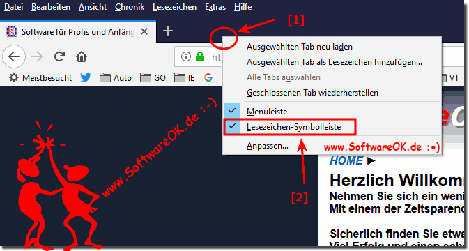 Toolbar aktivieren bei Firefox, Problem gelst!