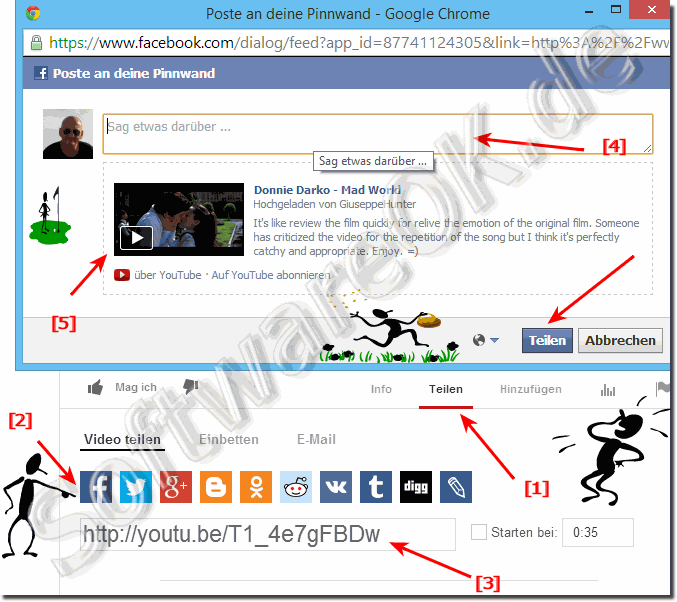  Videoclip, Music Video, Film-Trailer Weiterleiten zu Facebook.de