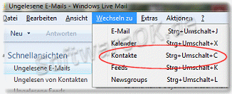 Windows 7 Live Mail Kontakte