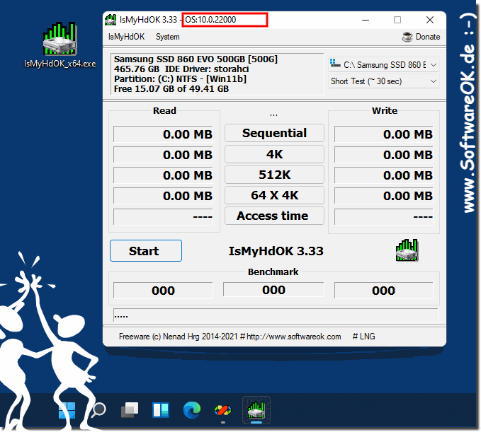 Festplatten SSD, HD, USB, weiterhin auf MS Windows 11 OS testen!