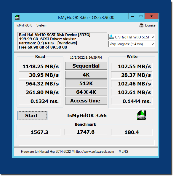 Virtuellem Laufwerkmessung auf Windows Server 2012!