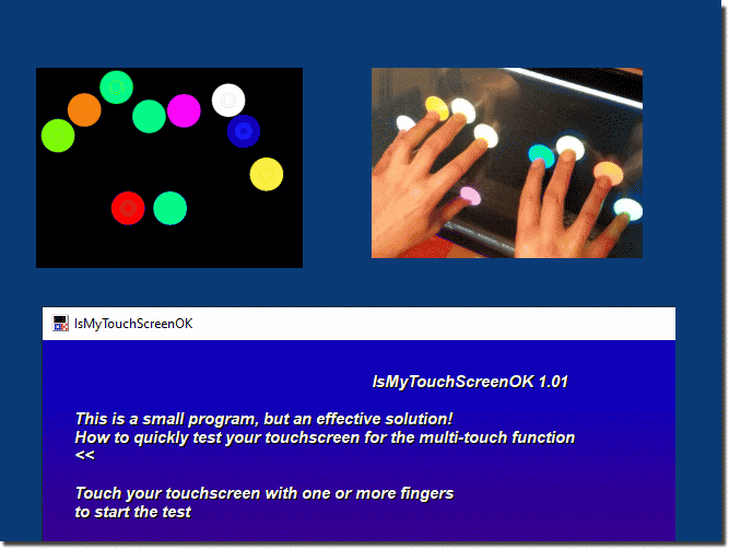 Wie funktioniert dieser Touch Bildschirm Test auf Windows OS?