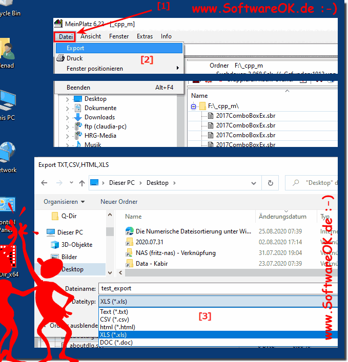 Festplatten Speicherplatz Auswertung Exportieren nach Excel, CSV, HTML, ...!