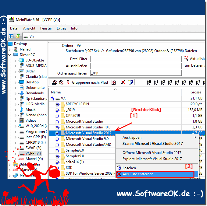 Nachtrgliche entfernen von Verzeichnissen!