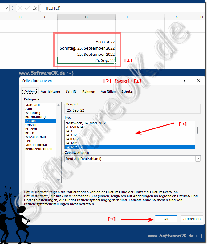 Das Datumsformat der Zellenin Excel verstehen!