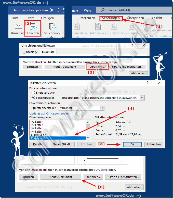 Erstellen von Namensschildern Vorbereiten!