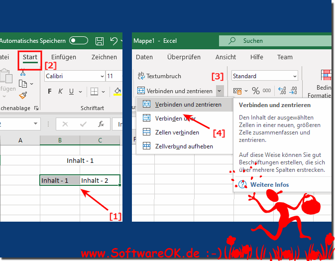 Excel Zellen verbinden und auch wieder trennen!