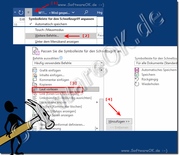 Laut vorlesen lassen im MS Office Word Dokument!