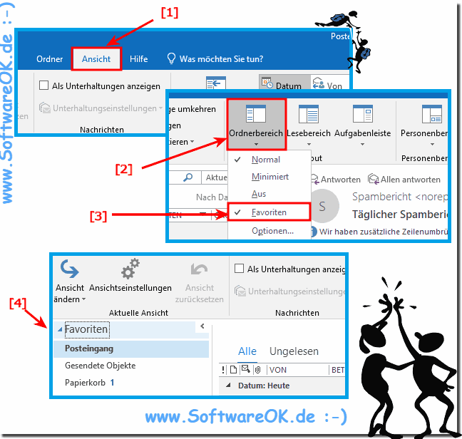 Outlook Favoriten Aktivieren, Deaktivieren!