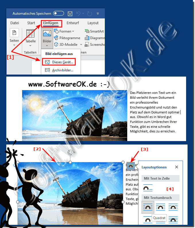 Text um ein Bild in Microsoft Word anpassen!