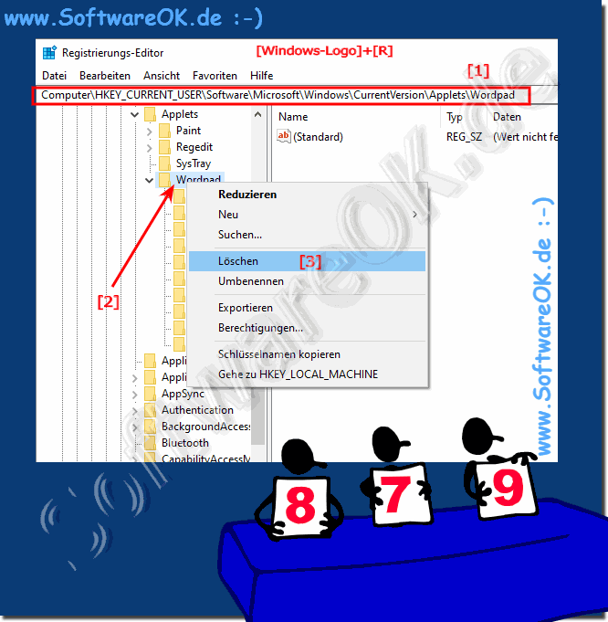 WordPad zurcksetzen auf Standard Werte!