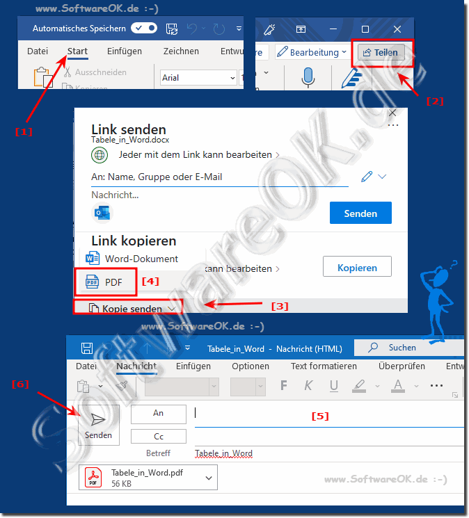 Word, Excel und andere Office Dateien als PDF senden!