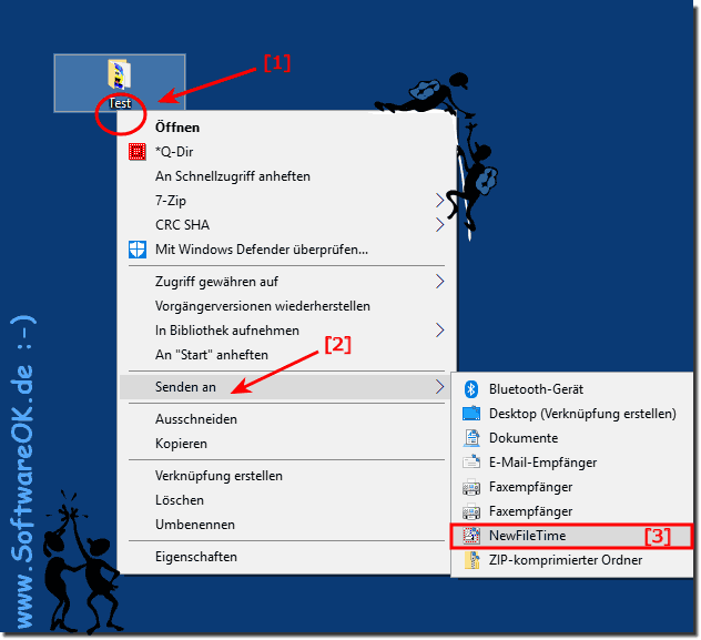 Datei und Ordner Zeiten ber MS Explorer Men ndern!