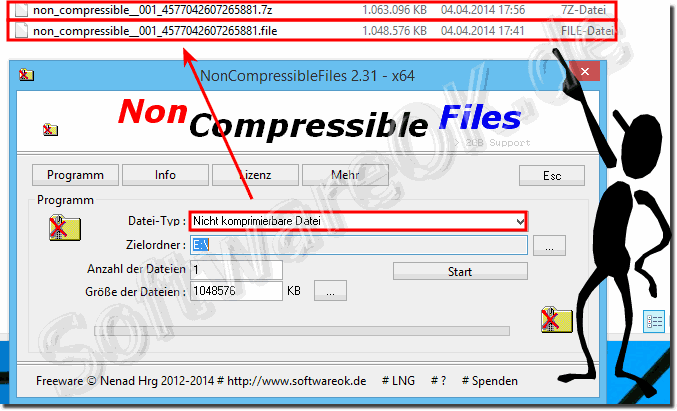 Kann man die nicht komprimierbare Dateien komprimieren!