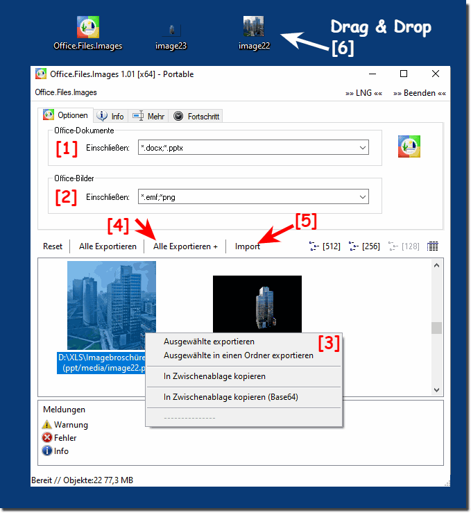 Bilder aus den Office Dokumenten einfach Exportieren!